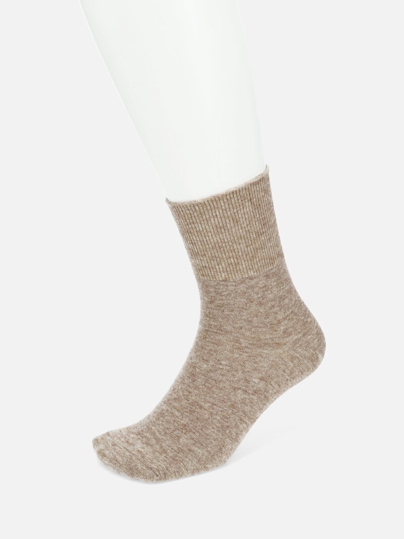 Kurze Socken aus Merinowolle mit Flossenripp