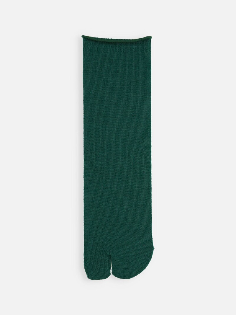 Mi-chaussette Tabi en laine Mérinos fine Premium