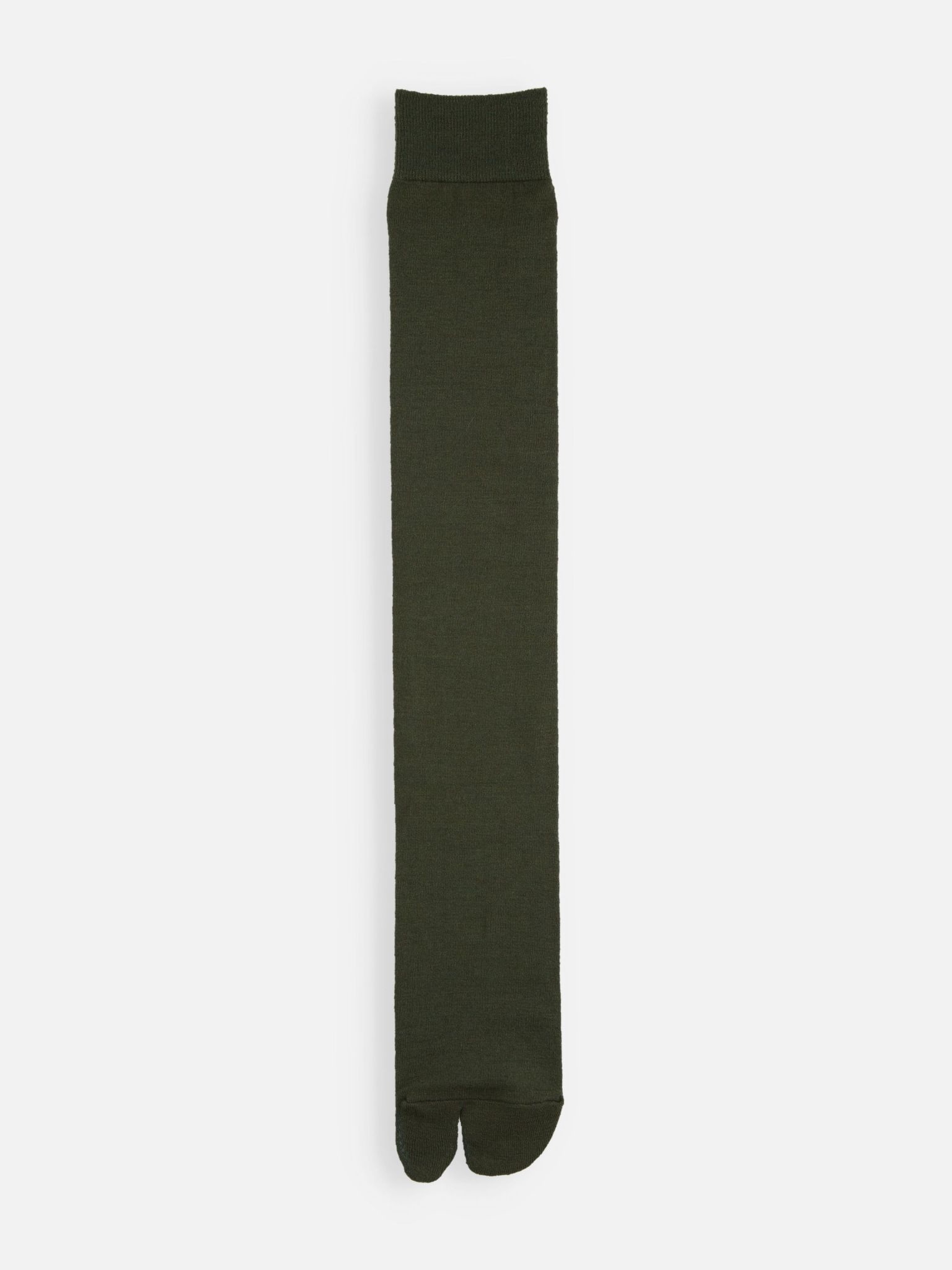 Chaussette haute Tabi unie en laine