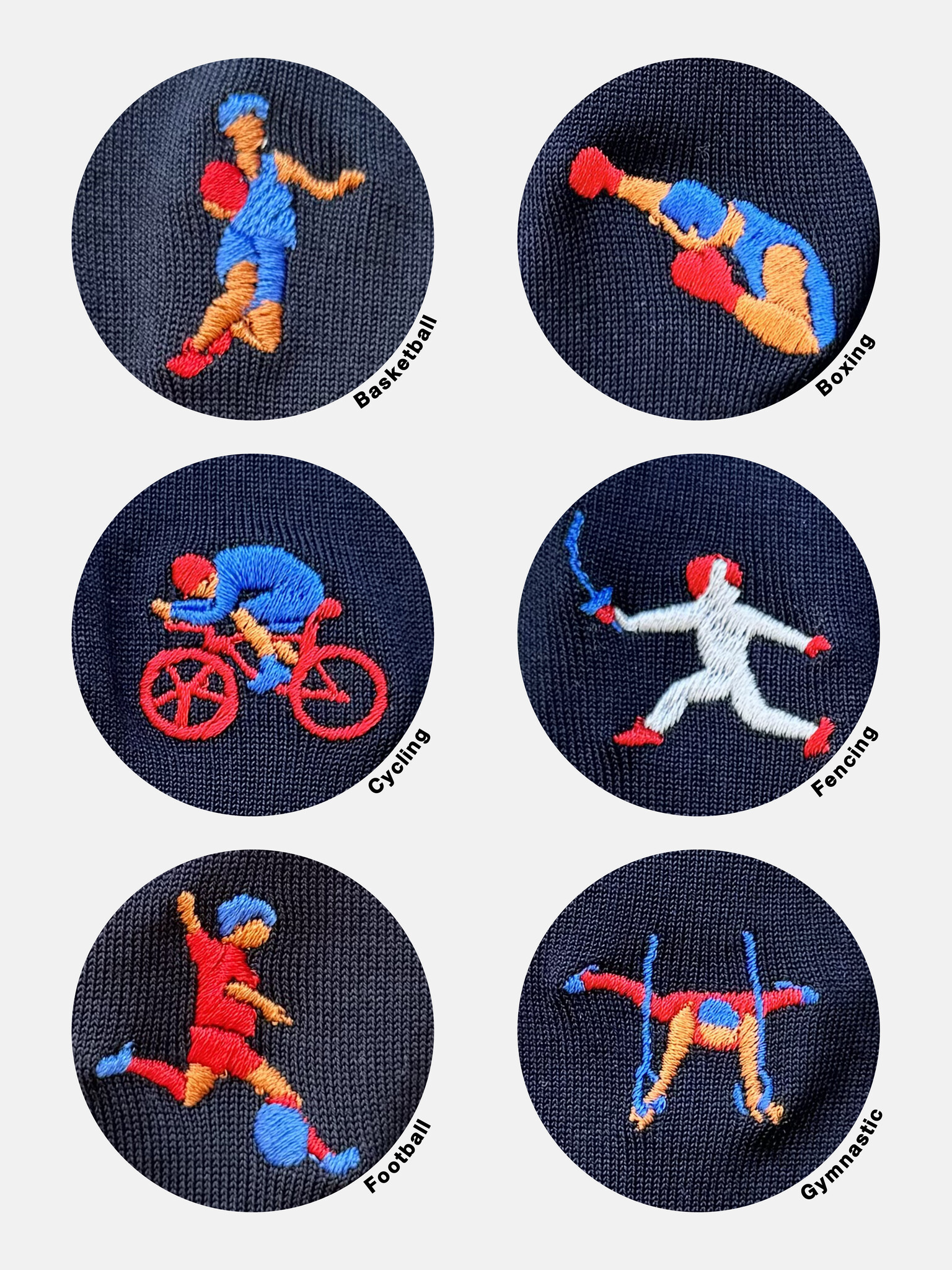 Stickerei Sportler