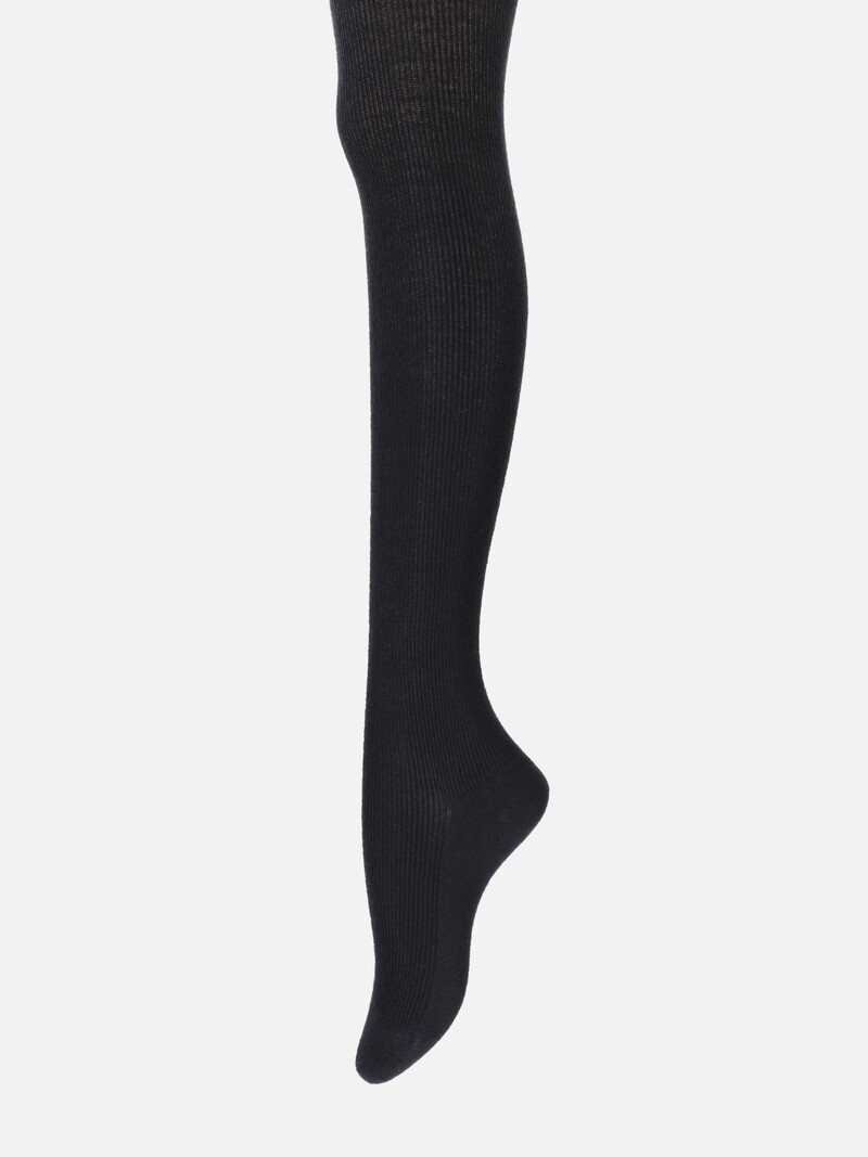 Meia-calça angorá com nervuras 400D mista e solta