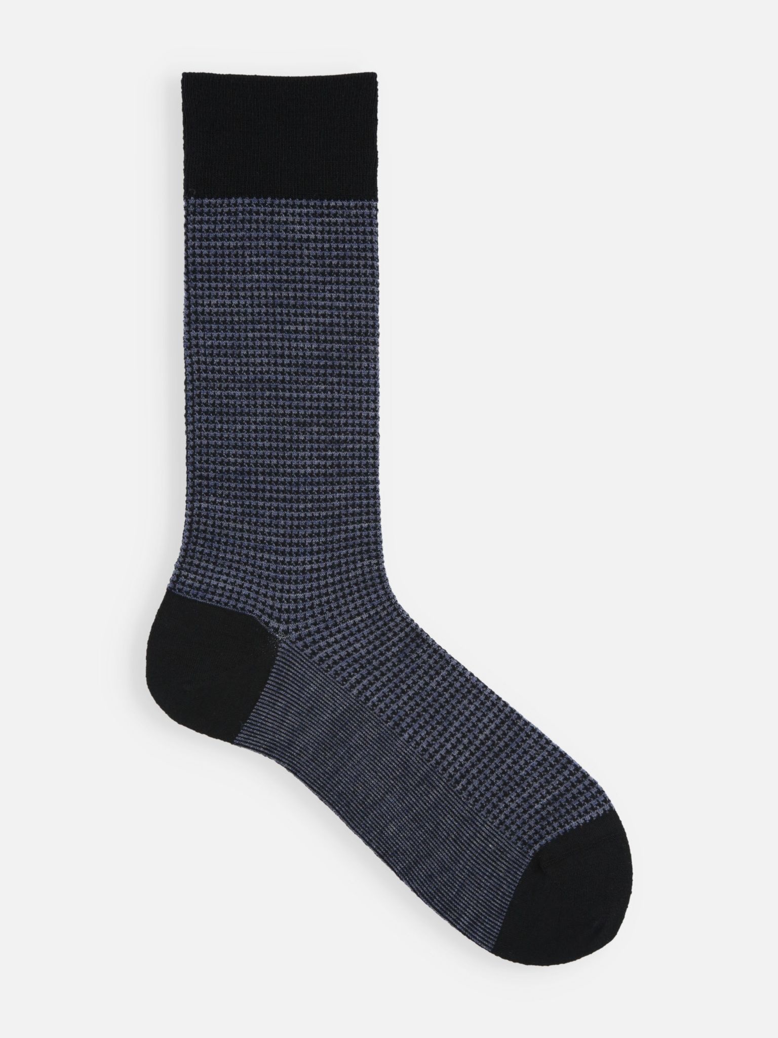 Meias finas jacquard merino houndstooth L