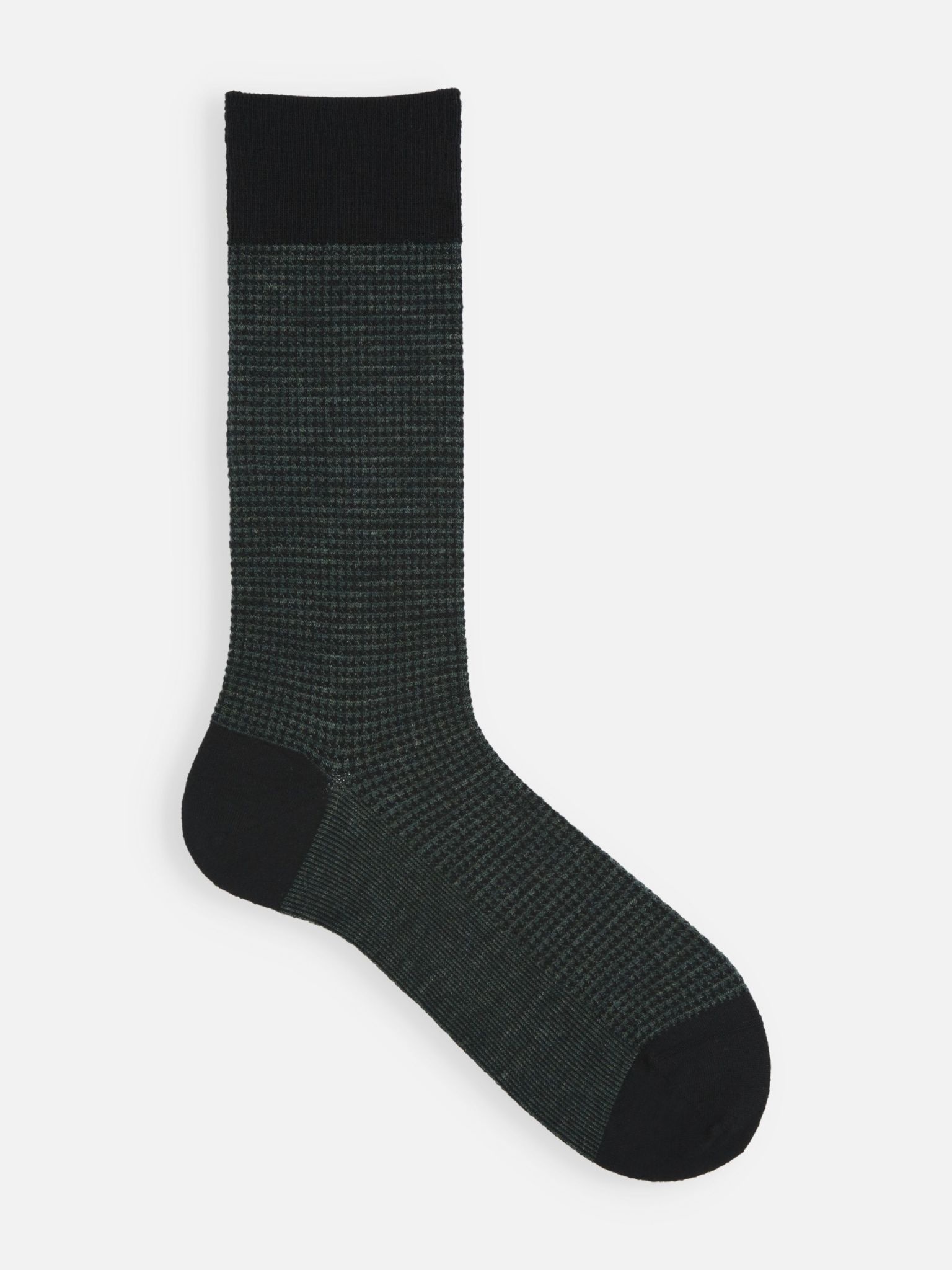 Meias finas jacquard merino houndstooth L