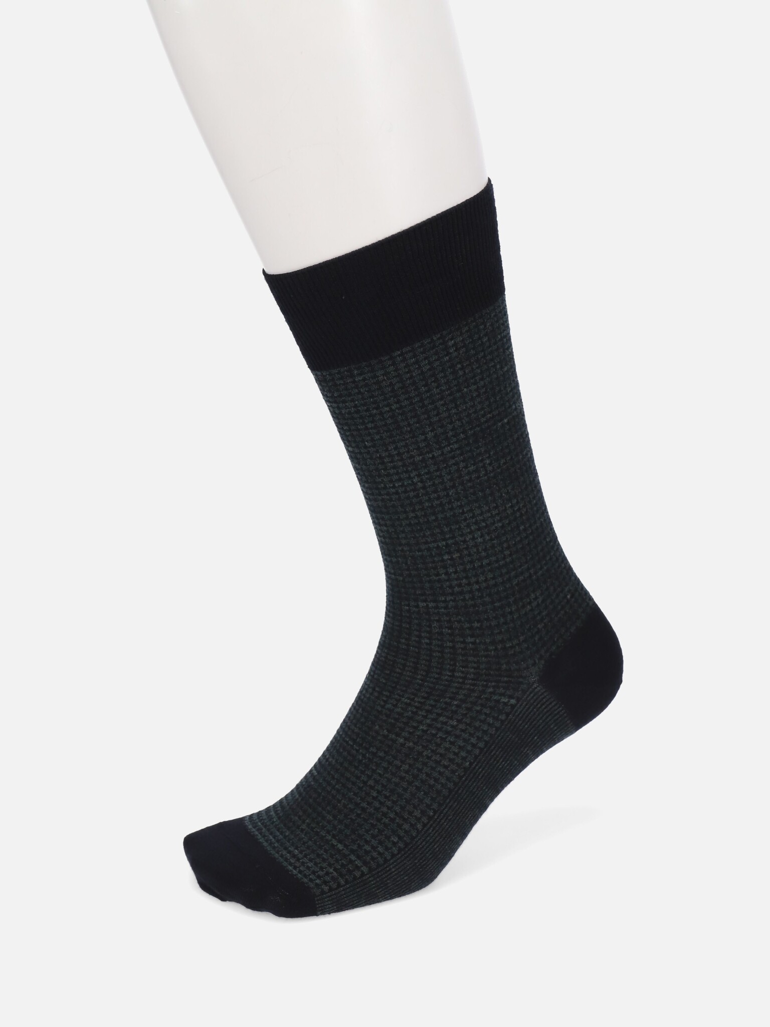 Meias finas em jacquard de lã merino chevron L