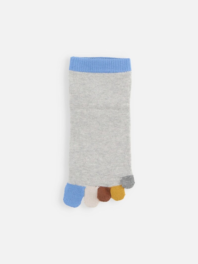 Meia infantil arco-íris com 5 dedos. 19-21cm