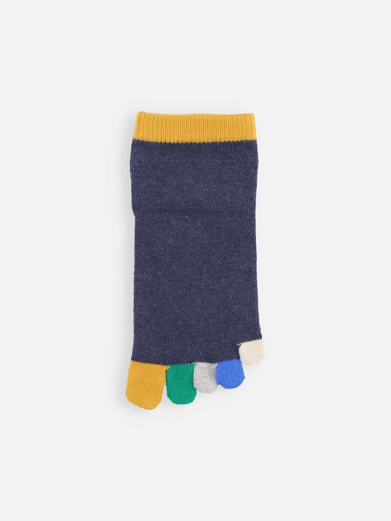 Meia infantil arco-íris com 5 dedos. 19-21cm