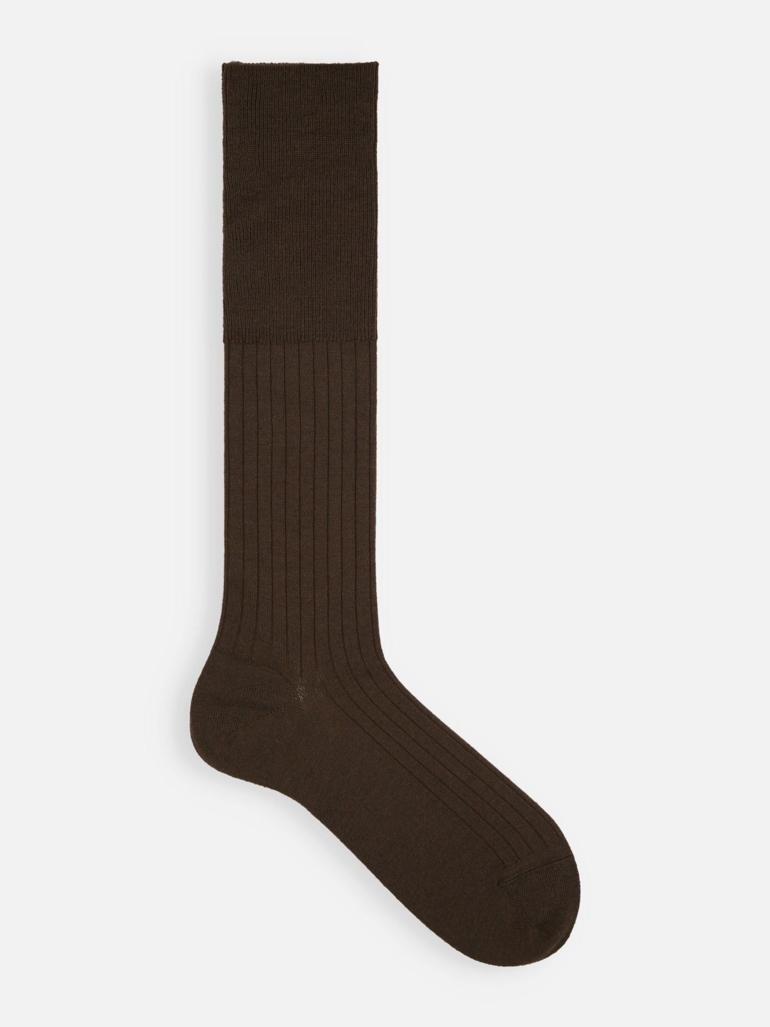 Gerippte hohe Socken aus Merinowolle M