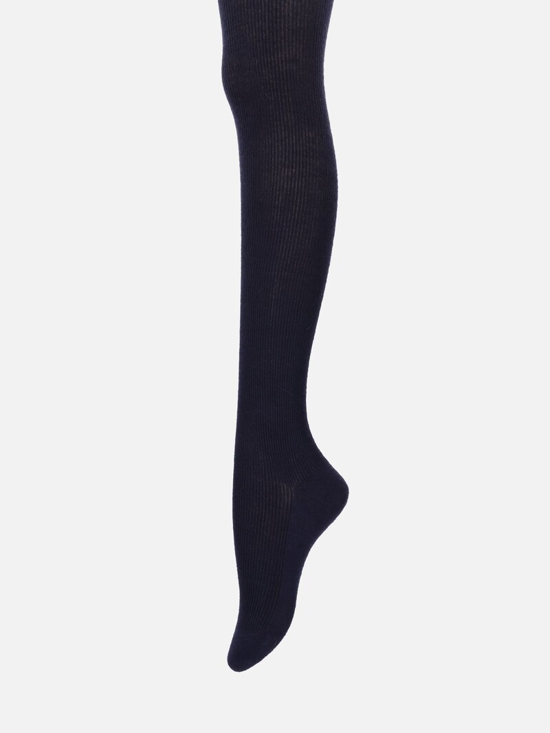 Meia-calça angorá com nervuras 400D mista e solta