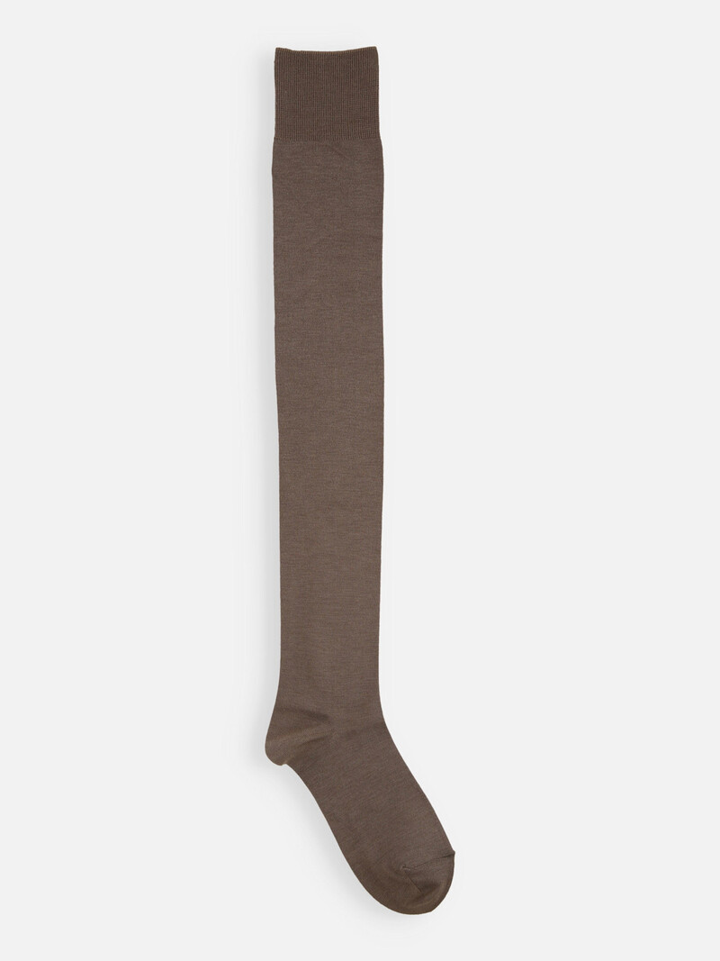 Wool Mixed Fine Over The Knee High Socks