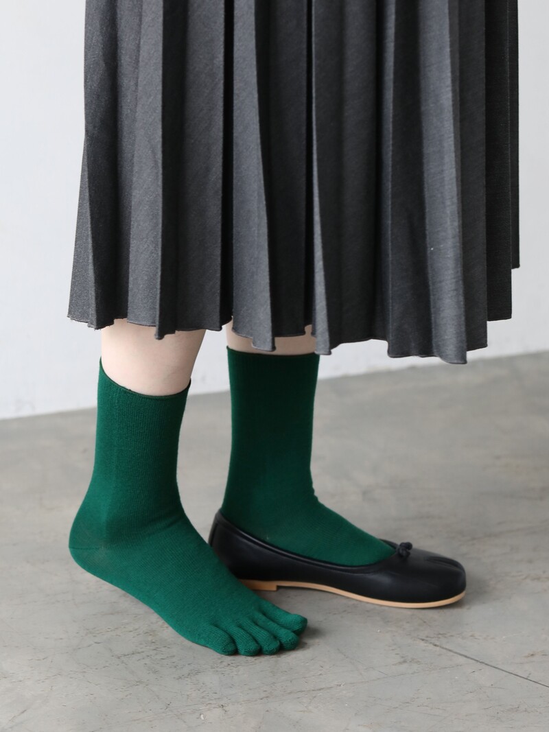 Meia Premium Fine Merino 5 Toe até a panturrilha