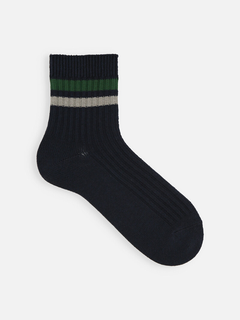 Top Lines Ribbed Short Socks M