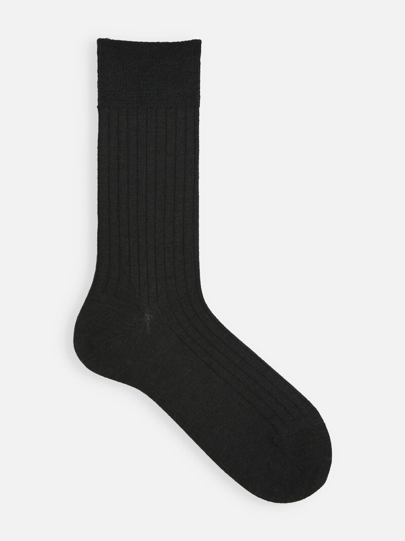 Meias caneladas de lã merino até a panturrilha 6x2 M