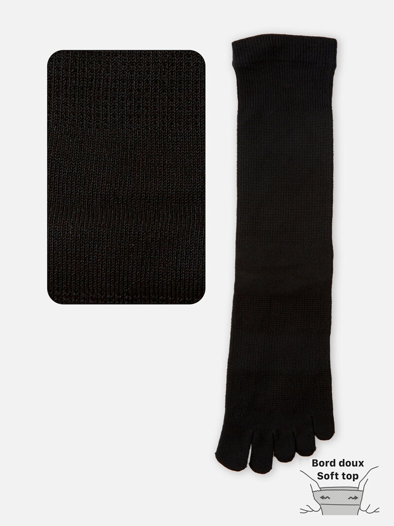 Calza media 5 punte liscia in Lyocell soft edge M