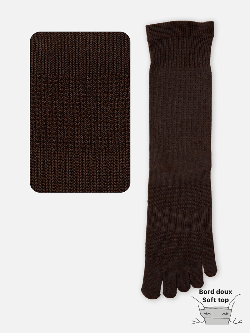 Calza media 5 punte liscia in Lyocell soft edge L