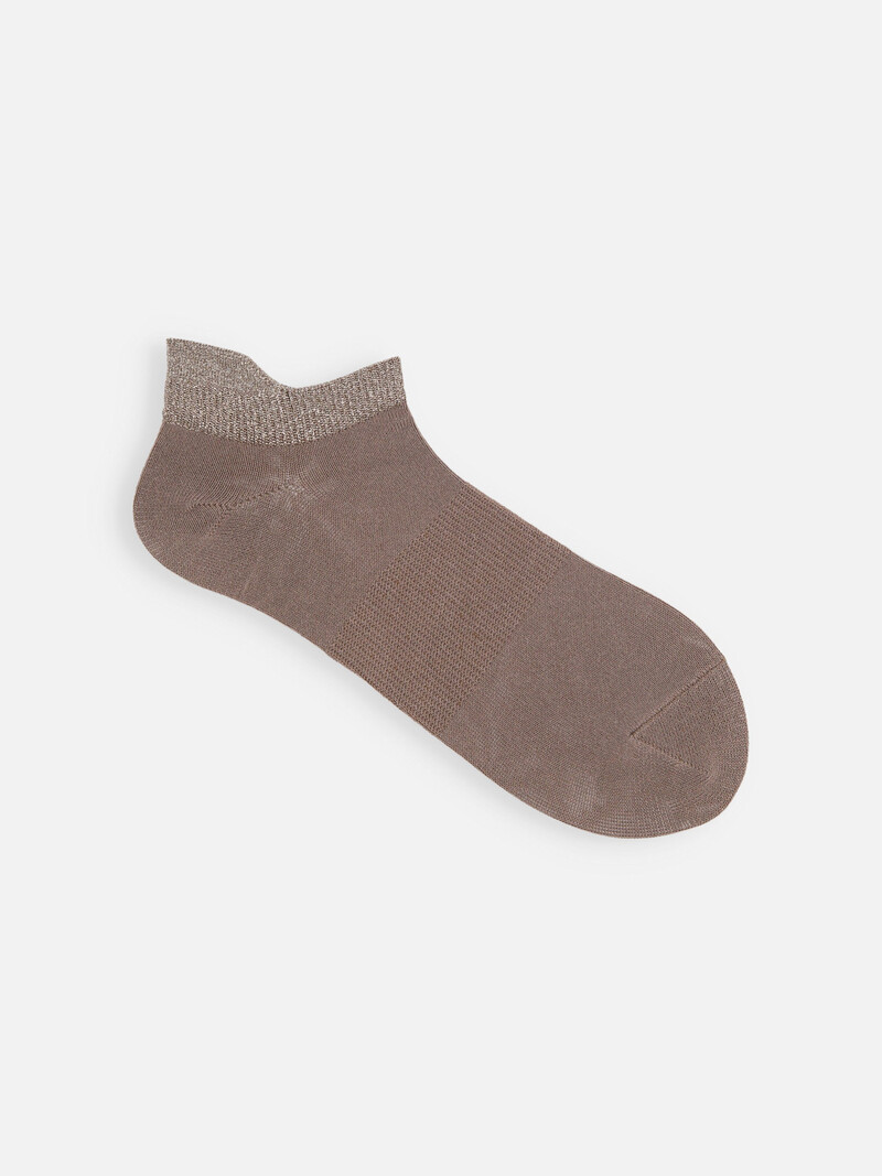 Chaussette courte bord lamé soutien achilles