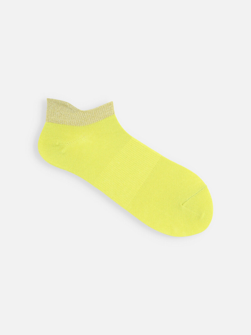 Chaussette courte bord lamé soutien achilles