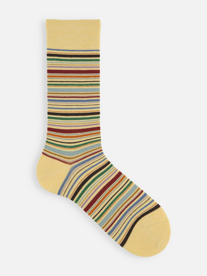 Multi-Stripe Crew Socks L