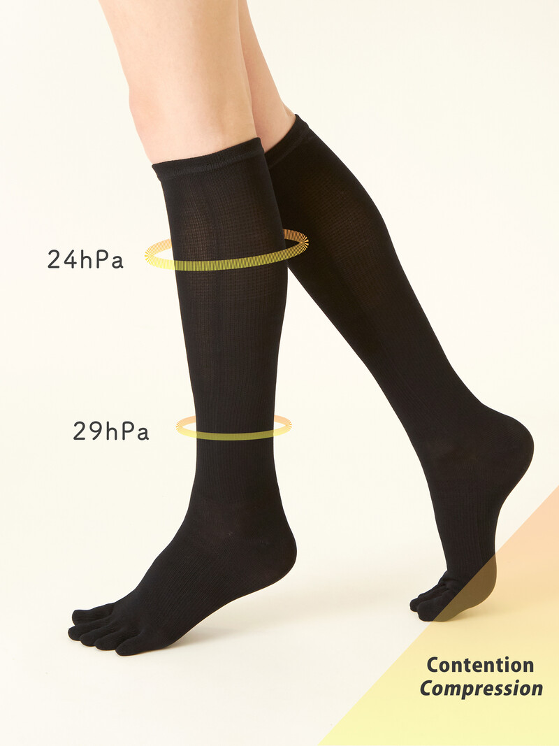 Calza compressiva in cotone a 5 punte Class2 S