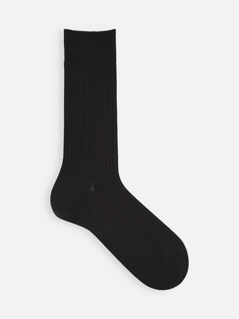 Clasic Ribbed Mid-Calf Socks S
