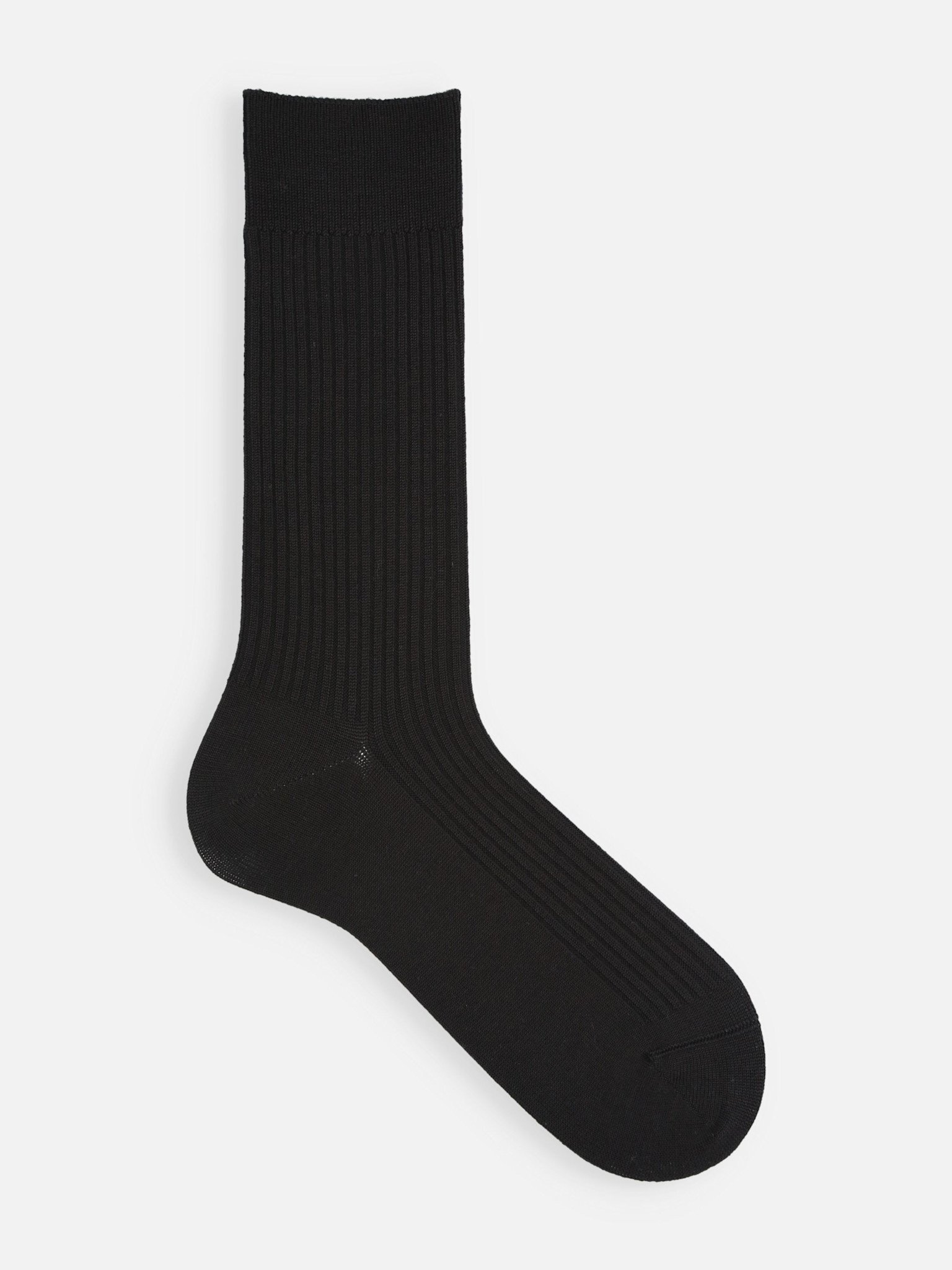 Clasic Ribbed Mid-Calf Socks L