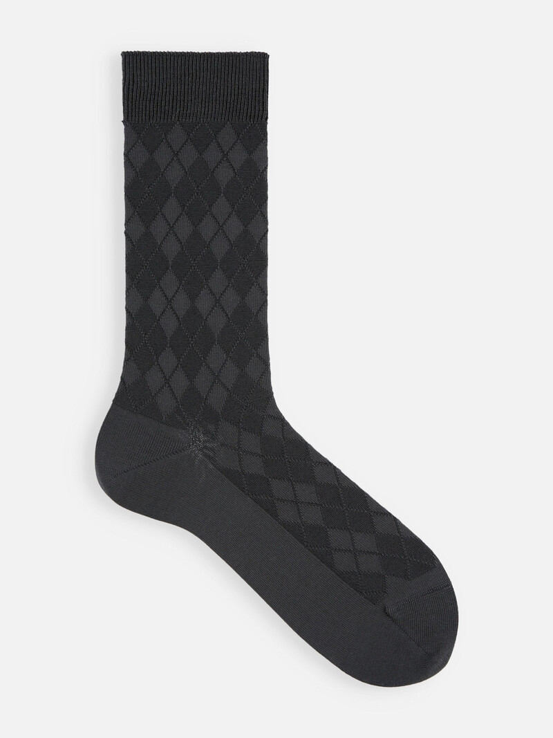 Supima Cotton Diamond Crew Sokken L