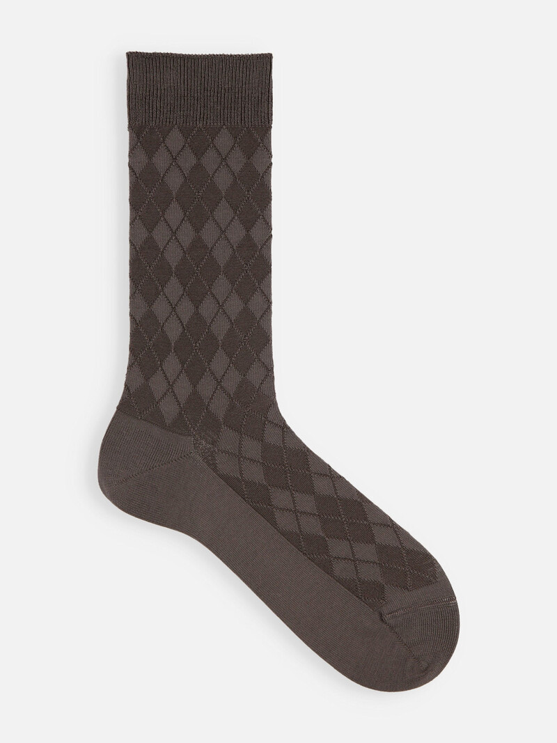 Medias Argyle de algodón Supima sombreado L