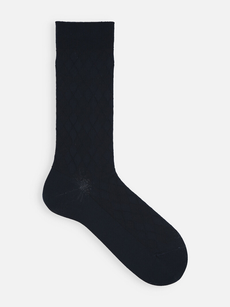 Supima Cotton Diamond Crew Sokken L
