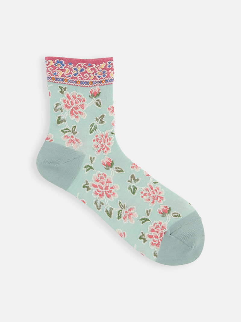 Float Oriental Flower Low Crew Sokken