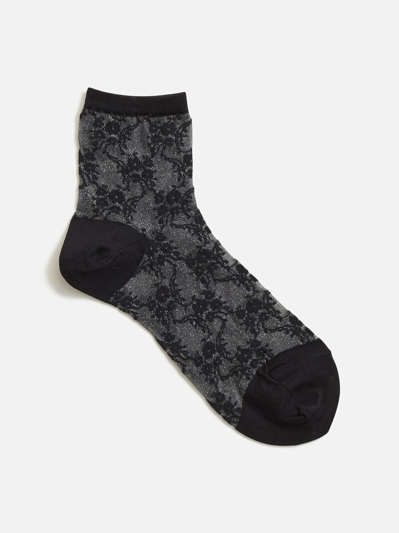 Calcetines transparentes con estampado floral