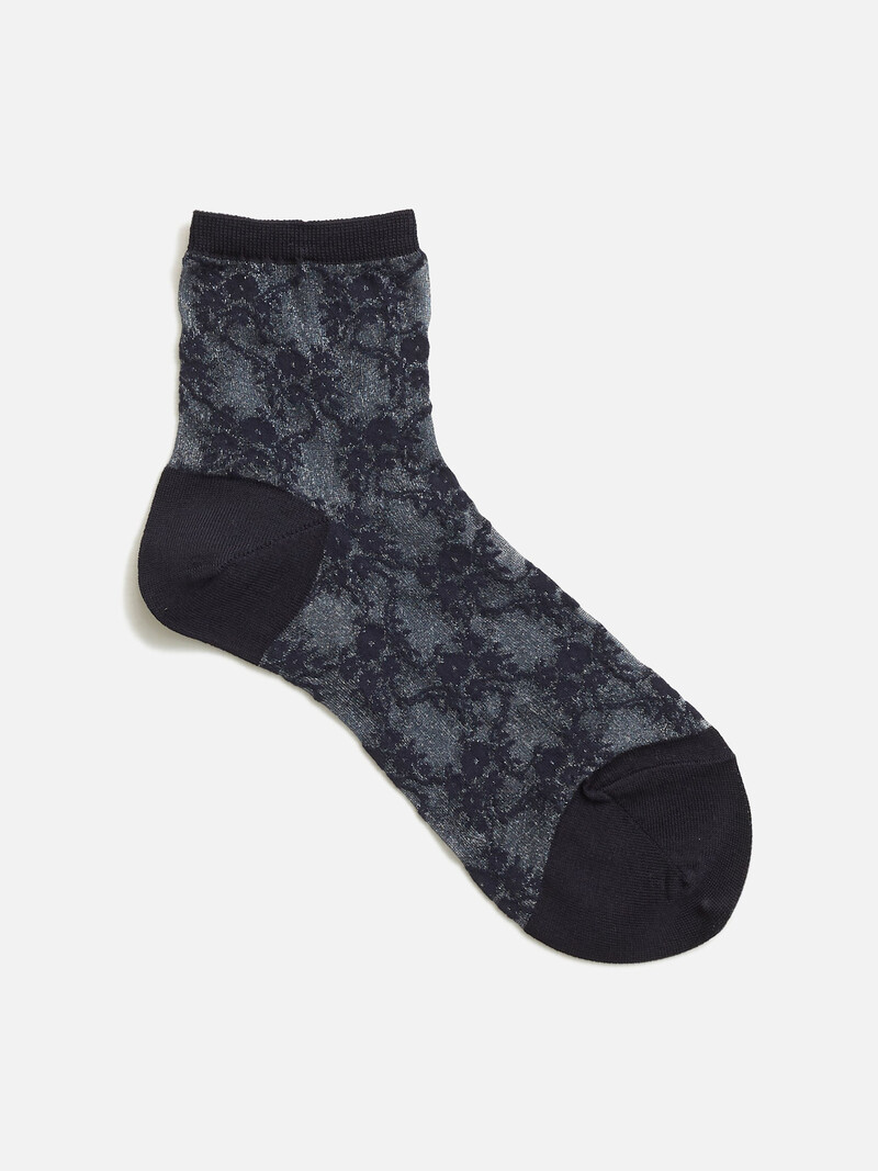 Calcetines transparentes con estampado floral