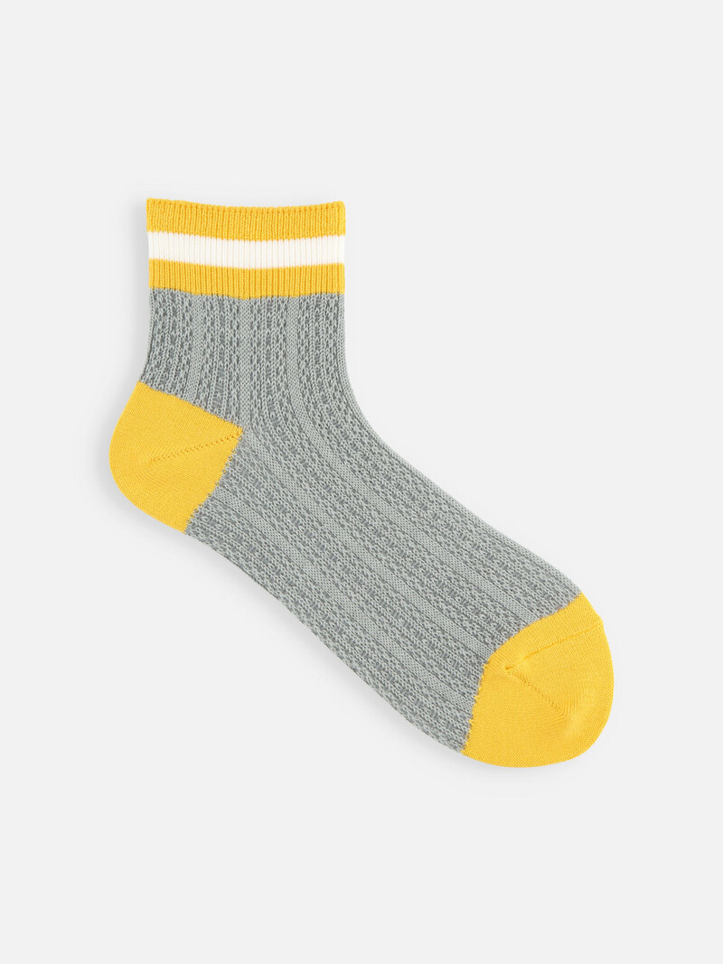 Links Mesh Bicolor Low Crew Socken