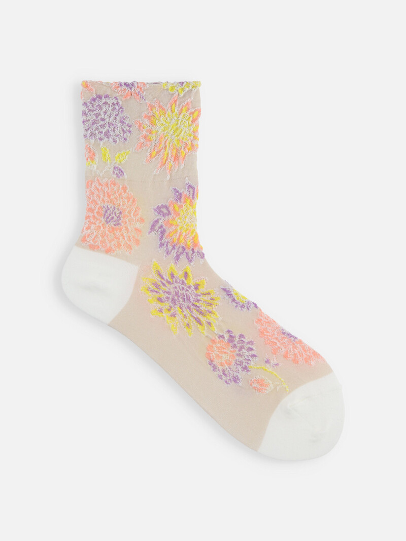Dahlia Float Low Crew Socken
