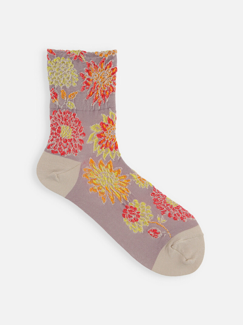Dahlia Float Low Crew Socken