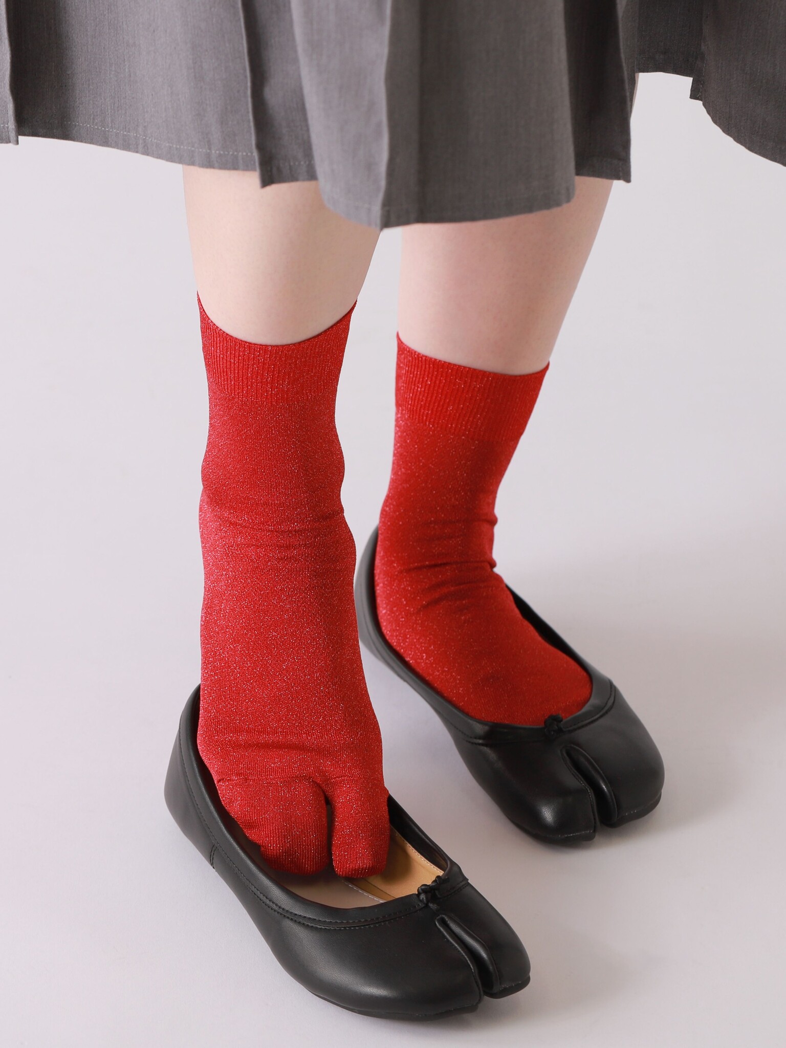 Feine glitzernde Tabi Low Crew-Socken