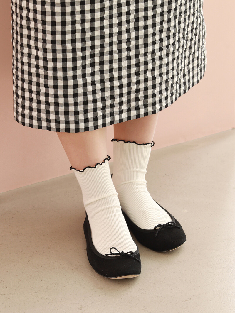 Feingerippte niedrige Crew-Socken von Top Merrow S