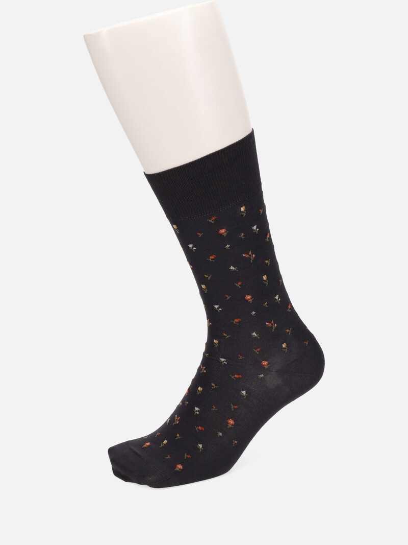 Supima Cotton Flower Mid-Calf Socks