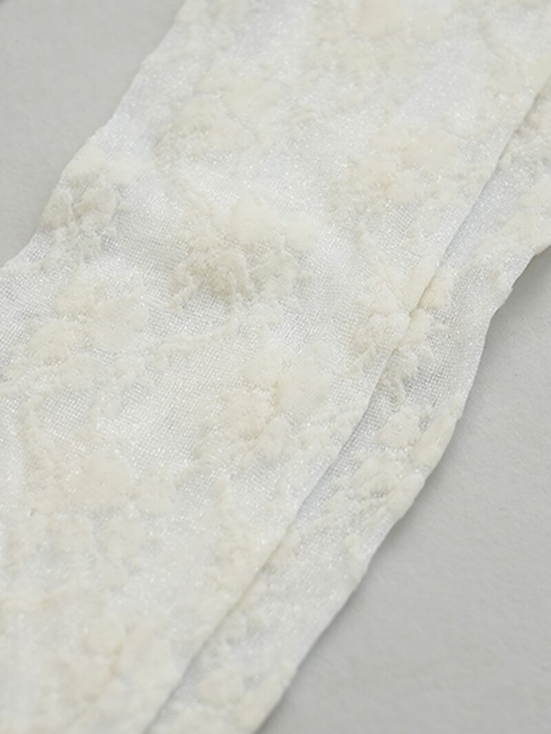 Transparente Kniestrümpfe mit Fantasy-Blumenmuster