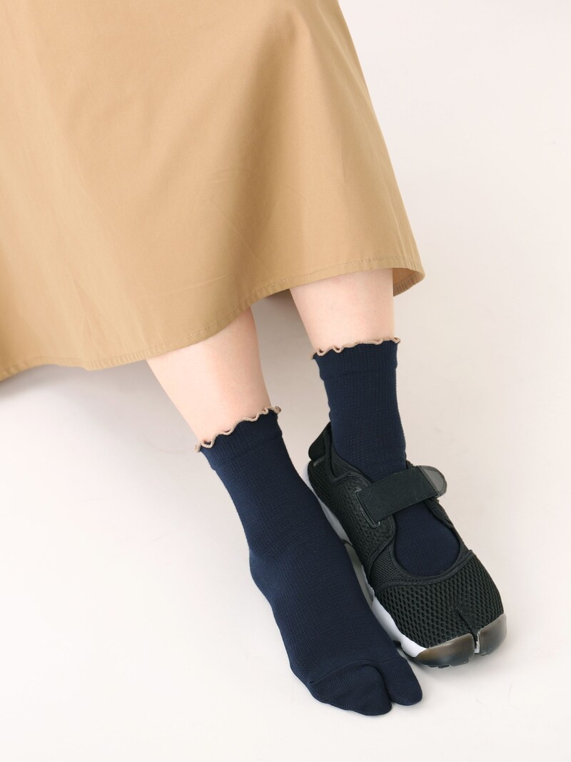 Waffle Merrow Top Low Crew Socken