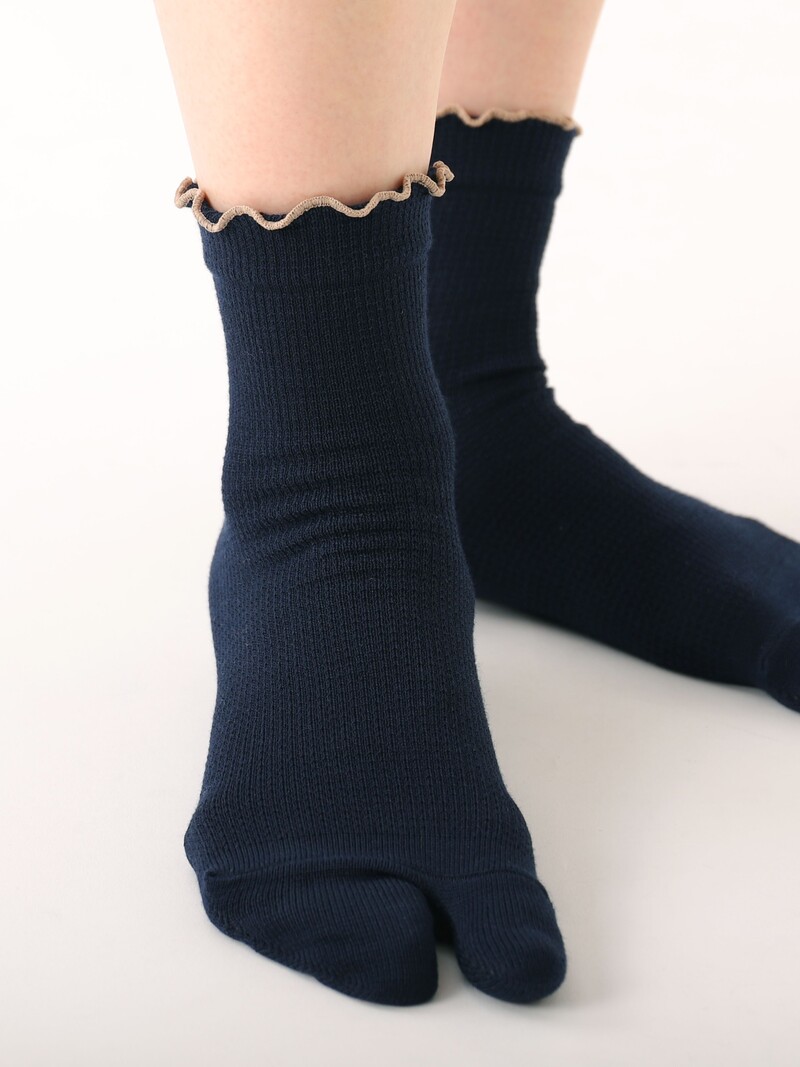 Waffle Merrow Top Low Crew Socken