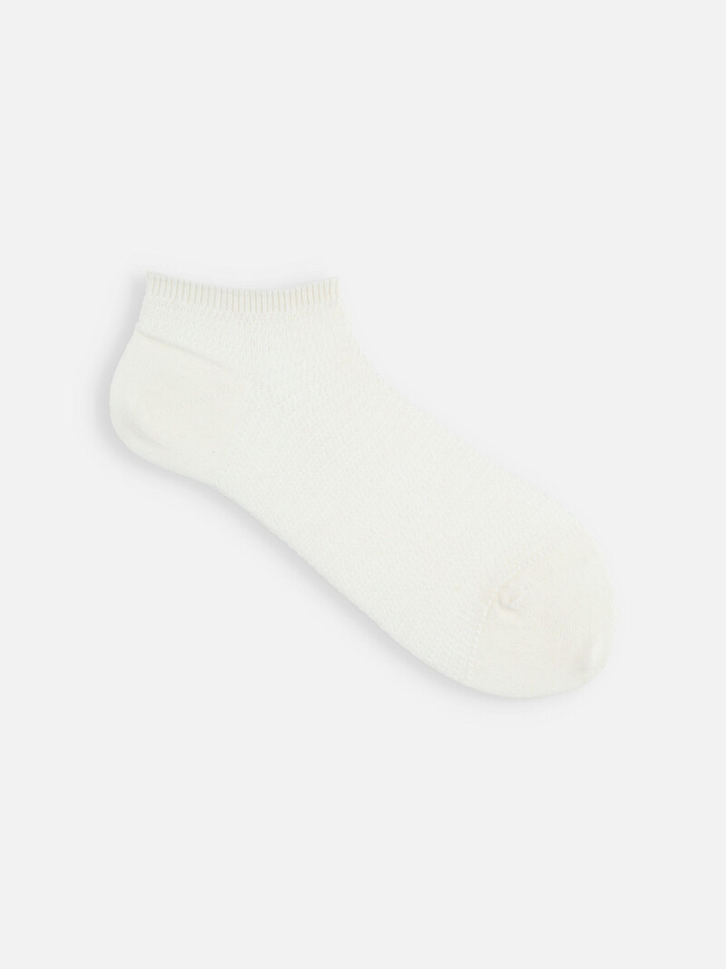 Cotton/Linen Mix Mesh Trainer Socks
