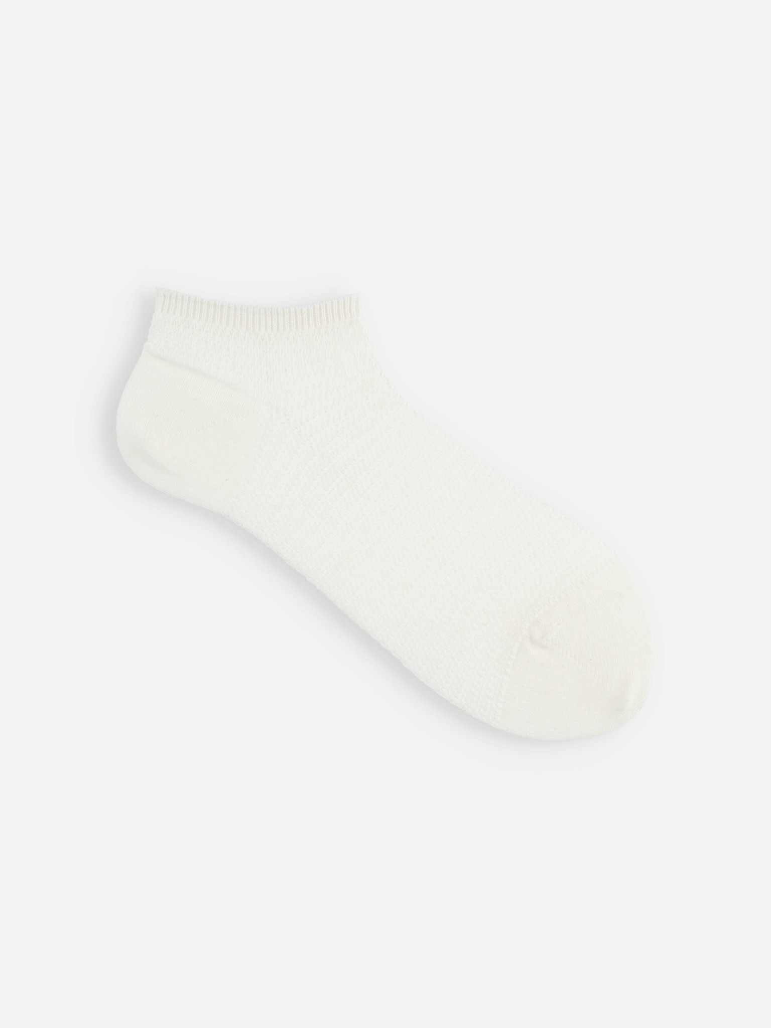 Chaussette courte ajourée en coton/lin mix