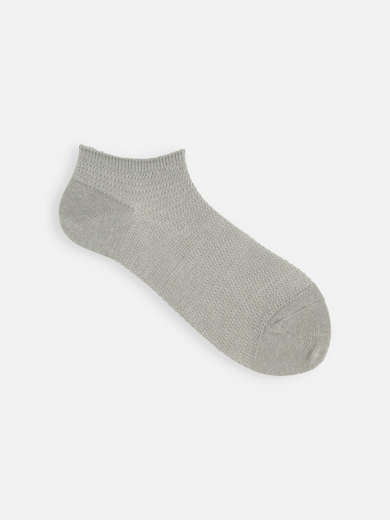 Cotton/Linen Mix Mesh Trainer Socks