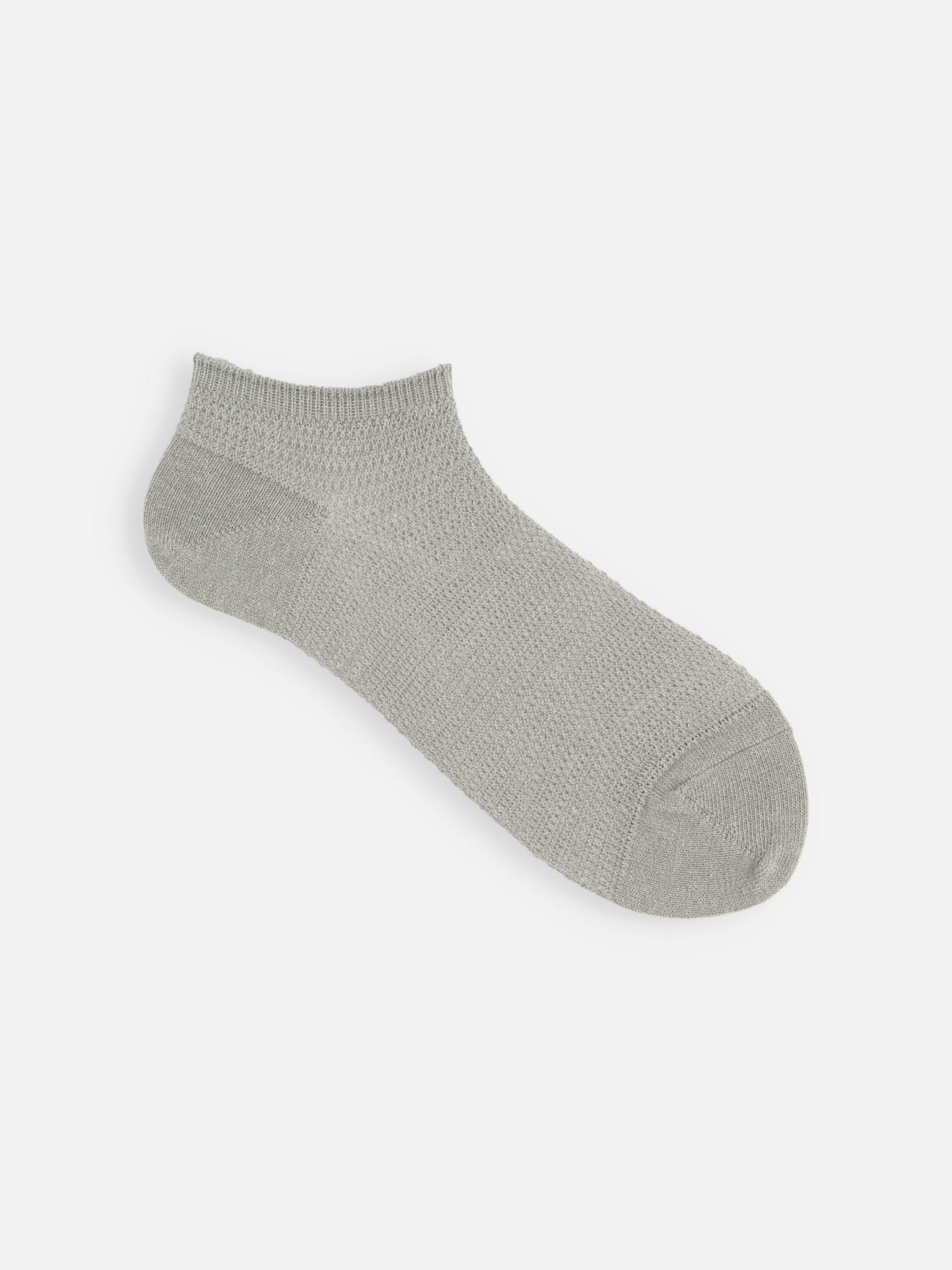 Chaussette courte ajourée en coton/lin mix