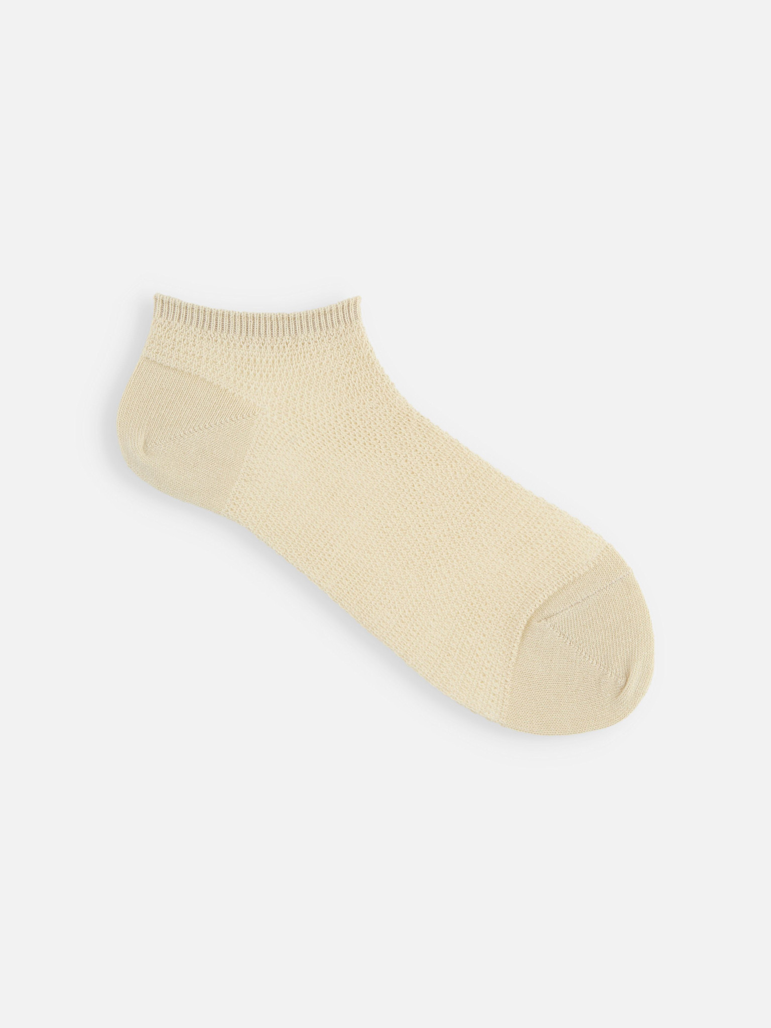Chaussette courte ajourée en coton/lin mix