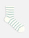 Cotton/Linen Mesh Stripe Low Crew Socks