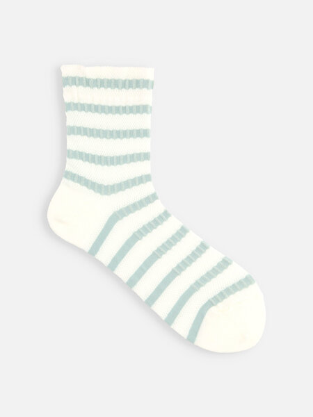 011133043 SQ ajourée rayure en coton/lin - as