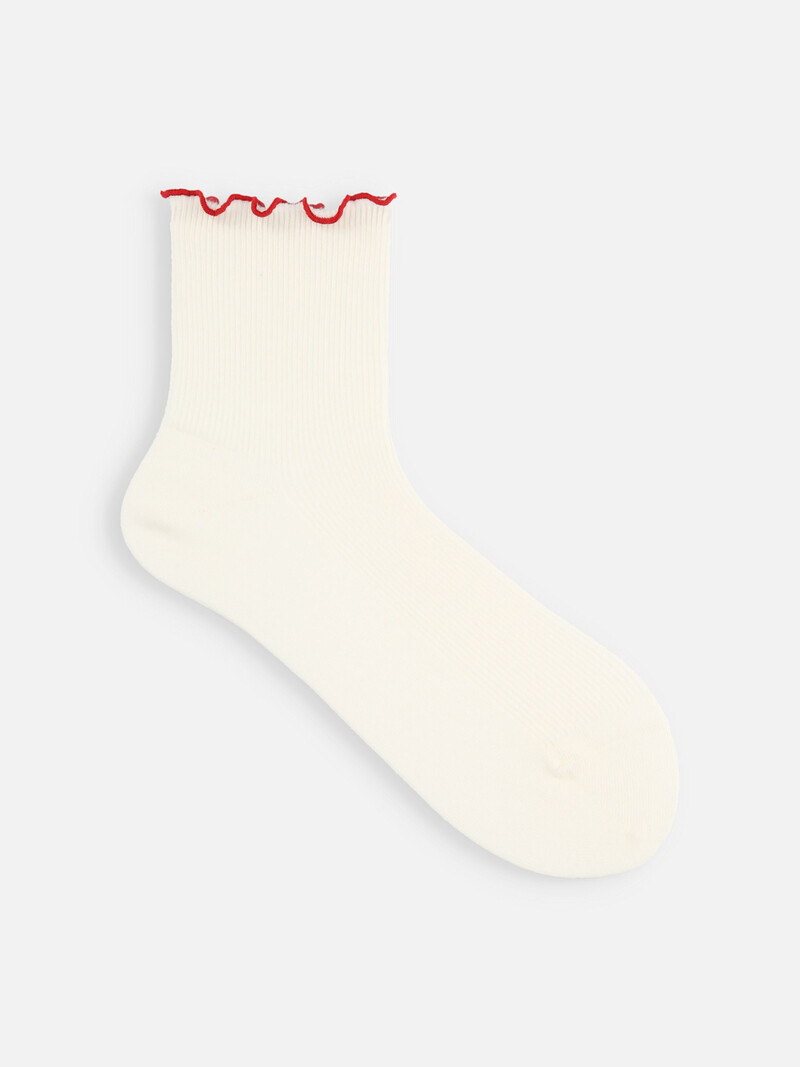 Top Merrow Fine Ribbed Low Crew Socken M
