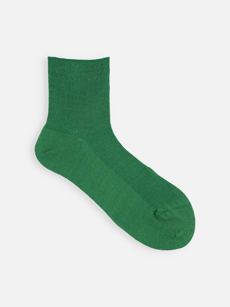 Mi-chaussette côtes 1x1 en lin Linificio® S