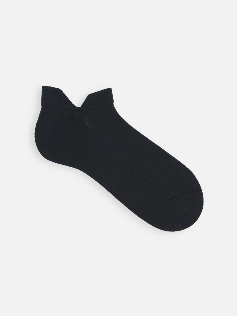 Chaussette courte unie double soutien cheville L