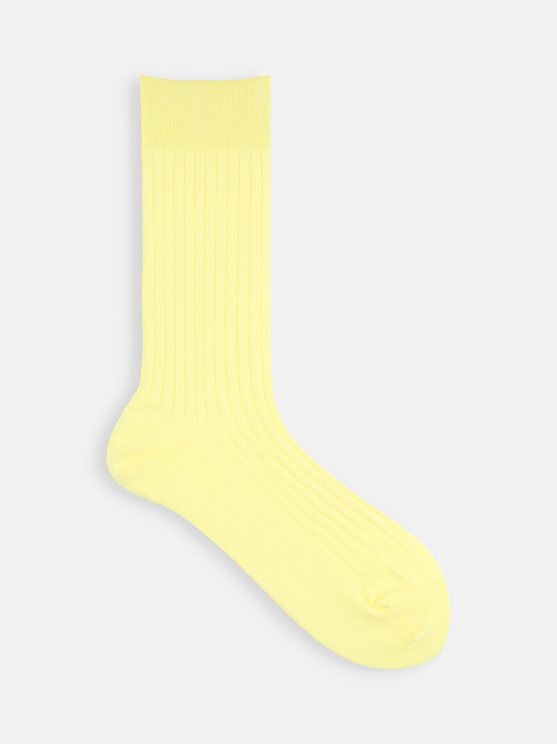 Mi-chaussette côtes 8x2 en maille ultra fine